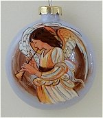 Angel with Flute Christmas Ornament